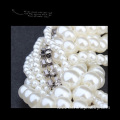 Handmade Weave Beads Pearl Twisted Statement Collar Necklace